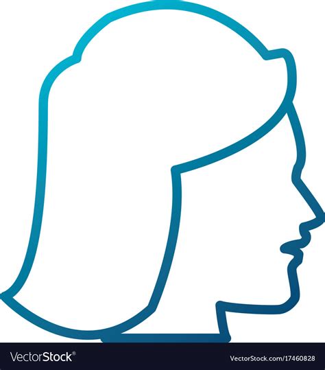 Woman Head Silhouette Royalty Free Vector Image