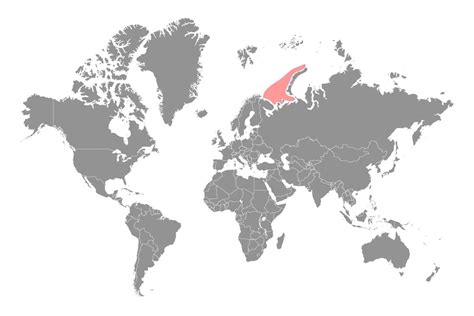 Barents Sea On The World Map Vector Illustration 20244981 Vector Art