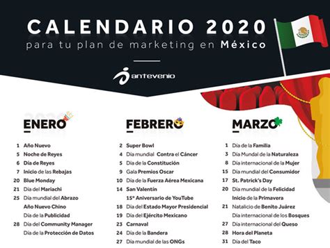 Calendario De Marketing 2020 De México Organiza Tus Campañas Mdirector