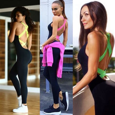 Aliexpress Com Buy Female Sexy Jumpsuits Sports Pants Gym Clothes