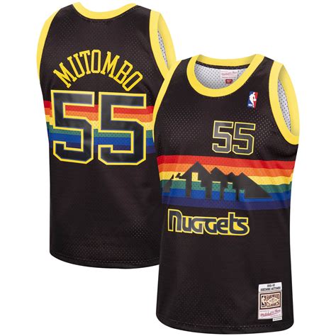 Denver nuggets fans wilder hauley, left, and chandler hughes, right, updated their wardrobe with new chauncey billups jerseys friday night. Dikembe Mutombo Denver Nuggets Mitchell & Ness 1991-92 ...