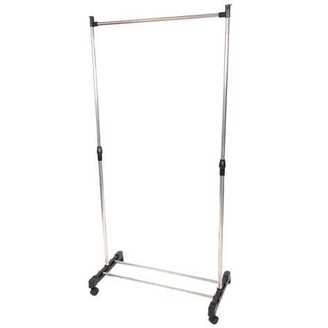 Single Bar Vertical Horizontal Stretching Stand Clothes Rack With Shoe