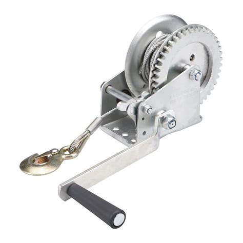 Hand Crank Winch W32 Cable 1000 Lbs Capacity Hand Crank Winch