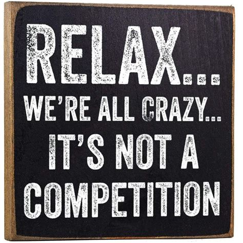Make Em Laugh Relax Were All Crazy Rustic Wooden Sign Great Funny
