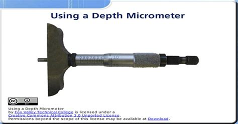 Reading A Depth Micrometer