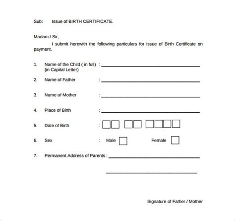 Birth Certificate Template Download