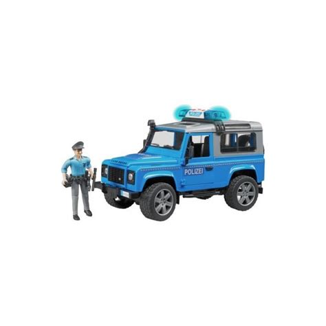 Bruder 02597 Land Rover Defender Policia S Figurkou Policajta