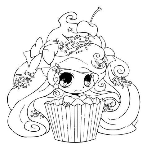 Kawaii Little Girl Coloring Page Download Print Or Color Online For Free