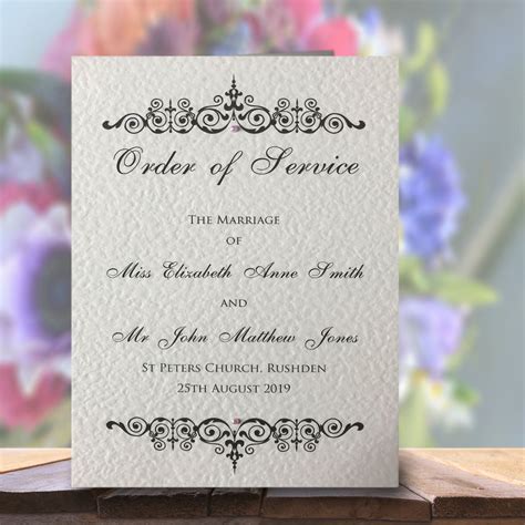 Tilly Order Of Service Booklet Occasions By Rebecca Ltd