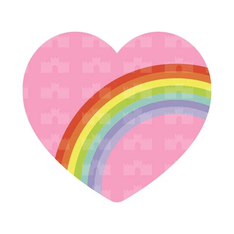 Rainbow Heart Digital Download Rainbow Heart Vector Heart Rainbow