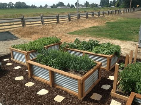 Below, we show you how to build one that you'll be proud of—and will even there's a lot of good wood options. Build Your Own Corrugated Metal Raised Bed | Garden box plans, Sloped garden, Vegetable garden ...