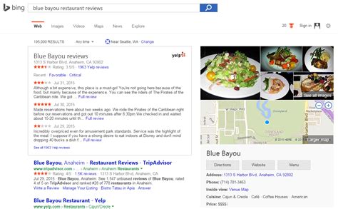 Bing Showcases Yelp Reviews In Search Results