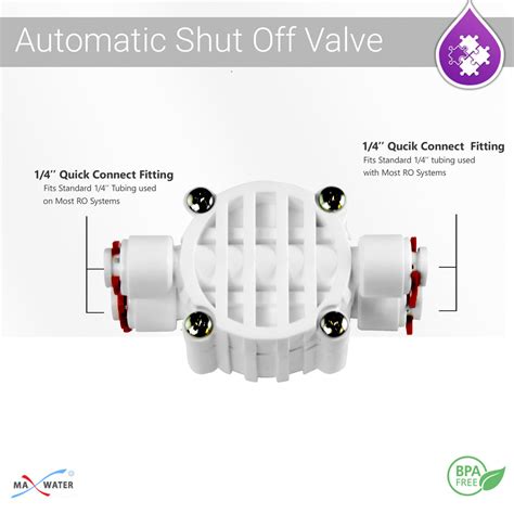 A shutdown valve (also referred to as sdv or emergency shutdown valve, esv, esd, or esdv; 100 Pcs Reverse Osmosis Quick type Auto Shut Off Water ...