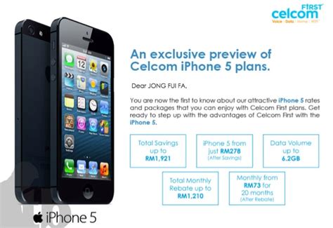 Best prices for the 2 year contract on the. Celcom iPhone 5 plans first look | thisbeast