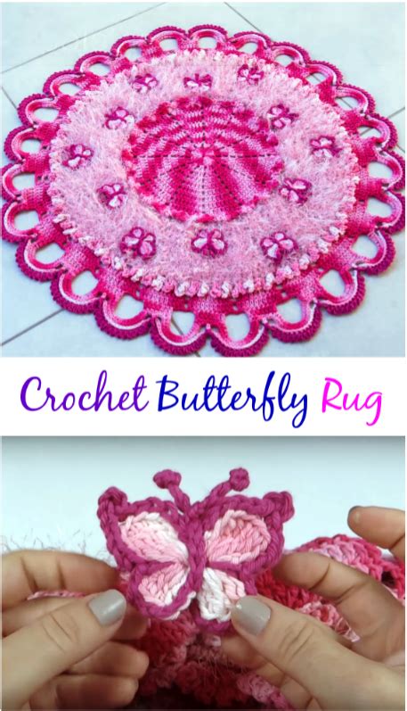 Crochet Butterfly Rug Crochet Ideas