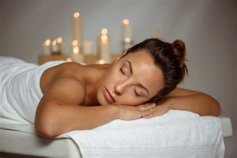 Free Photo Young Woman Relaxing In Spa Salon