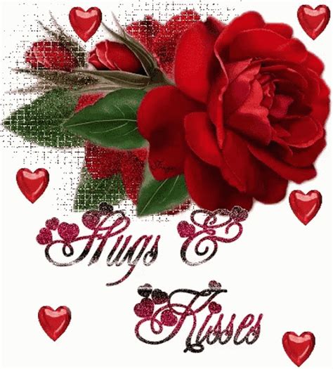 Good Morning Hugs And Kisses Red Roses 
