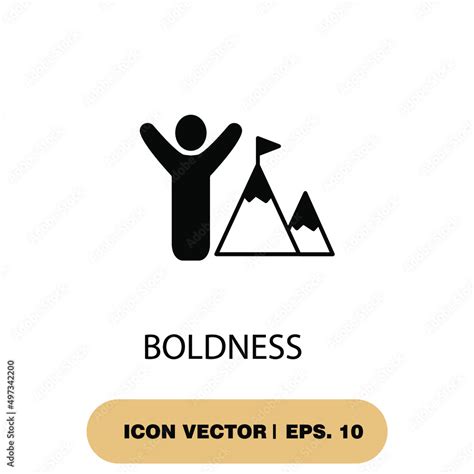 Boldness Icons Symbol Vector Elements For Infographic Web Stock