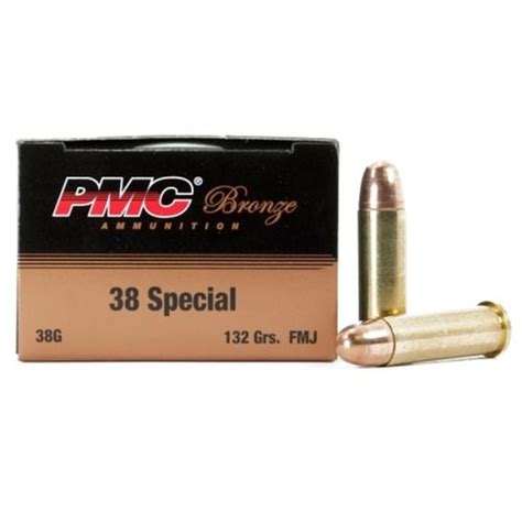 Pmc Bronze 38 Special 132gr Fmj Ammunition 50rds 38g Palmetto State