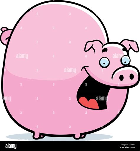 Pink Pig Standing Stock Vector Images Alamy