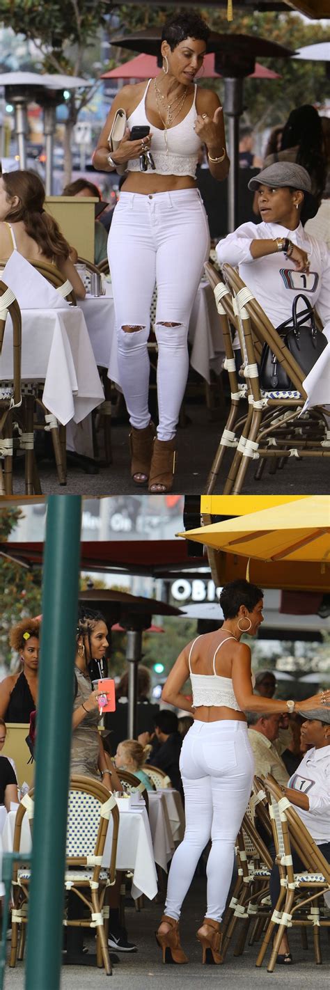 Nicole Murphy Stylish White Jeans Outfit