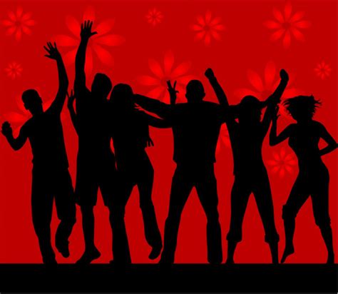Dancing People Silhouettes Stock Vector Image By ©pablonis 73179285