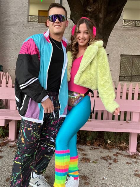 Couples Costume For A 1980s Themed Christmas Party Tap This Photo To See The Outfit Details