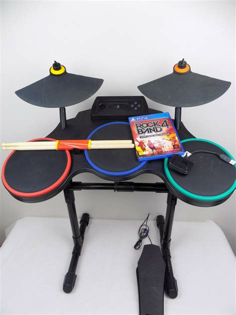 Playstation 4 Ps4 Rock Band 4 Drum Kit Guitar Hero Drum Set Kick Sticks Starboard Games