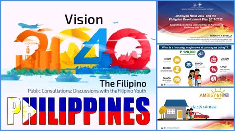 Philippines Development Plan Filipino Collective Vision 2040 Youtube