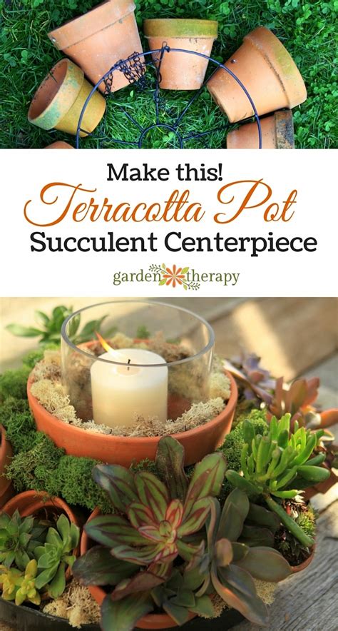 Make This Stunning Terra Cotta Pot Succulent Centerpiece