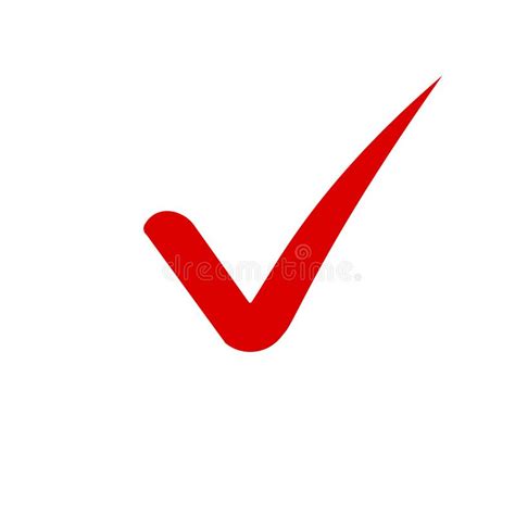 Red Tick Checkmark Vector Icon Stock Vector Illustration Of Checklist
