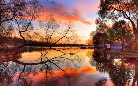 Spring Sunset Watch Hd Landscape Wallpaper For Your Phone Spring