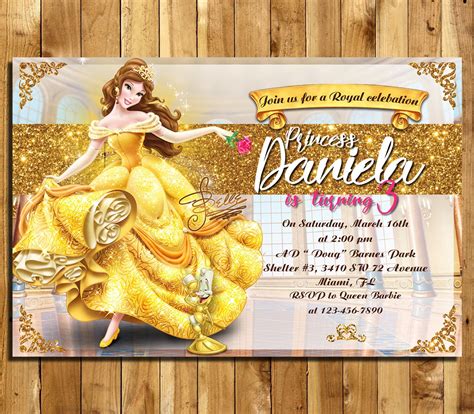 Beauty And The Beast Invitation Beauty And The Beast