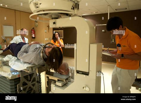 Cancer Treatment Using Radiotherapy Stock Photo Alamy