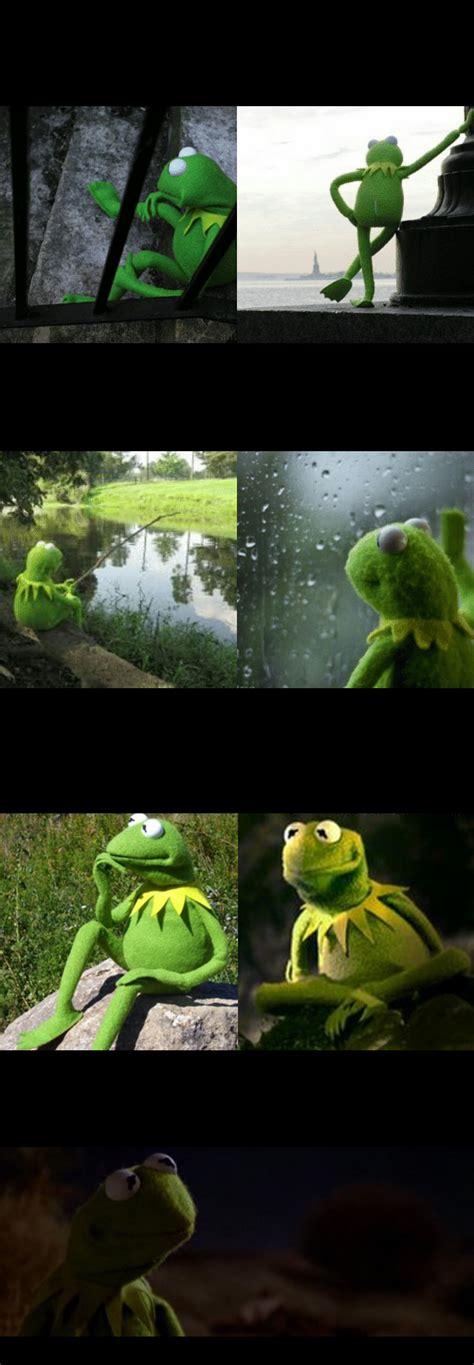 Kermit Thinking Deep Thoughts Extended Blank Template Imgflip