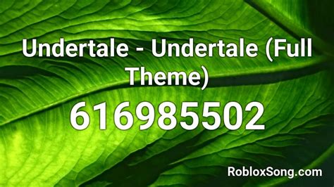 Undertale Undertale Full Theme Roblox Id Roblox Music Codes