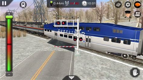 Trainz Driver 2 Amtrak Train Passes By Railroad Crossing Youtube
