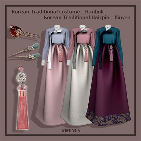 Korean Traditional Costume Hanbok And Binyeo The Sims Game