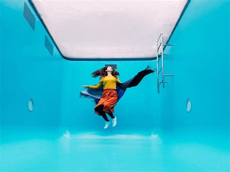Floating Inside The Permanent Swimming Pool Exhibition Of Argentinian