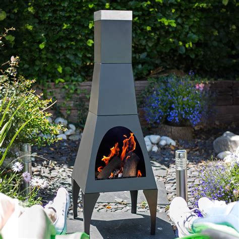 Chiminea Outdoor Patio Heater Chimeneas Bbq Grill And Log Storagepizza