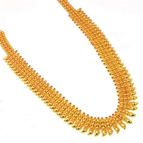 Buy One Gram Gold Ruby Mango Bridal Long Chain Onlinekollam Supreme