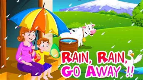 🔴 Rain Rain Go Away Nursery Rhyme Song With Lyrics ☔🌨️⛈️ Cartoon