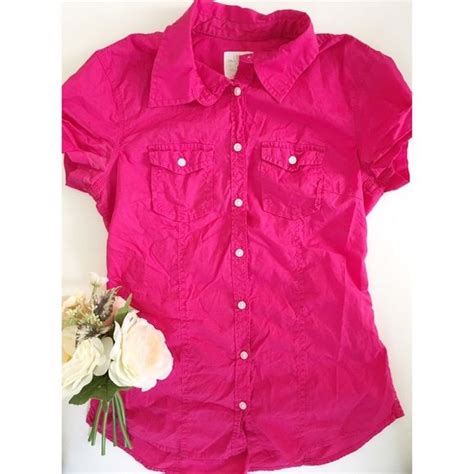 Hot Pink Button Up Clothes Design Hot Pink Shirt Hot Pink