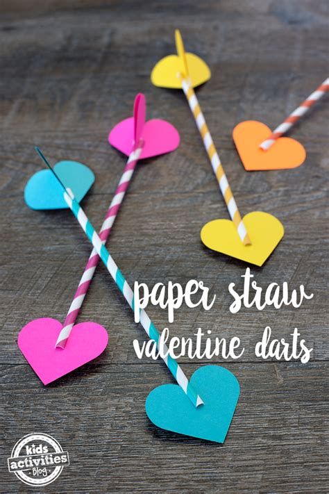 Paper Straw Valentine Darts Kids Activities Blog