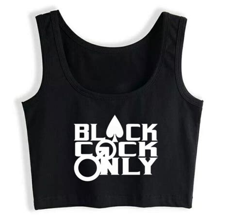 Black Cock Only Cuckold Hotwife Bbc Crop Top Adult Party Etsy
