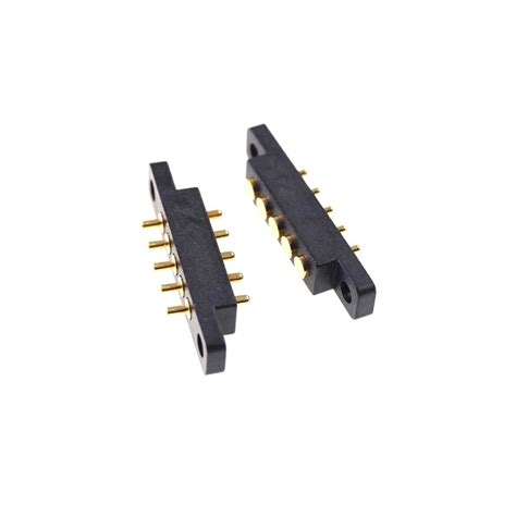 2 Pcs Female Male Spring Loaded Connector Pogo Pin 5 Pin 254 Mm Pitch