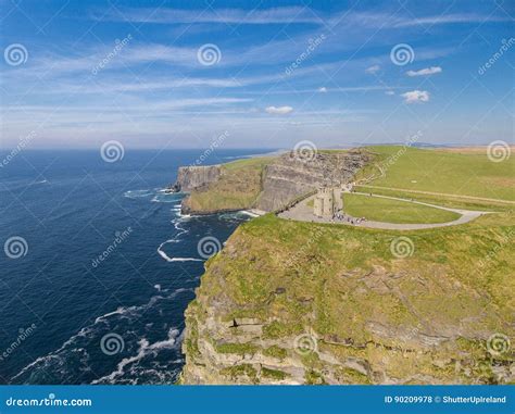 Aerial Ireland Countryside Tourist Attraction In County Clare The