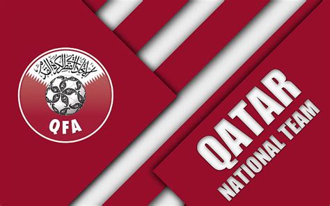 Hd Wallpaper Soccer Qatar National Football Team Emblem Logo
