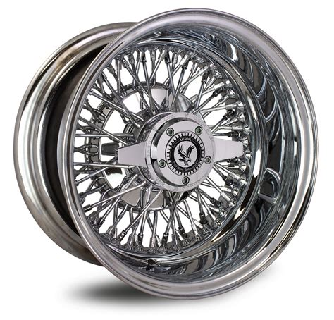 14x6 72 Cross Lace Chrome Luxor Wire Wheels Luxor Wire Wheels