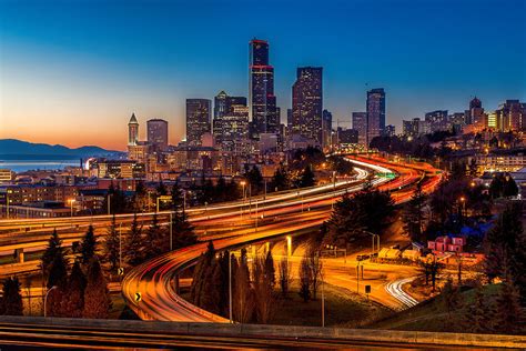 Seattle Sunset Photograph By Mike Centioli Pixels